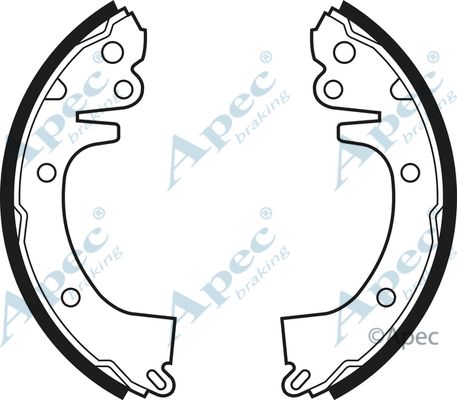 APEC BRAKING Комплект тормозных колодок SHU305